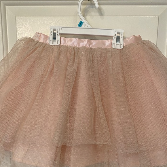 Janie & Jack Petal Pink Shimmery Double Tulle Skirt - Picture 2 of 6